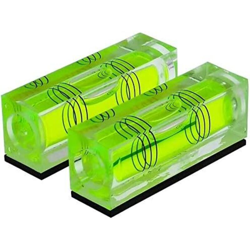 Mini nivelă cu bulă de precizie, nivel orizontal mic, trei linii orizontale, nivelă cu perle, magnetometru, 2 buc (52 x 20 x 15 mm)