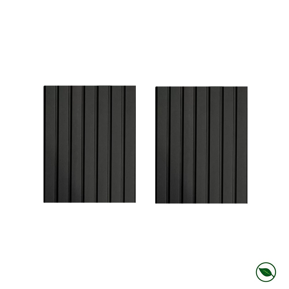 Lot de 2 demi-panneaux mural décoratif lamelles MDF noir sur fond noir 1250 x 287 x 20 mm-0,72 M2 PEFC 70% - 3