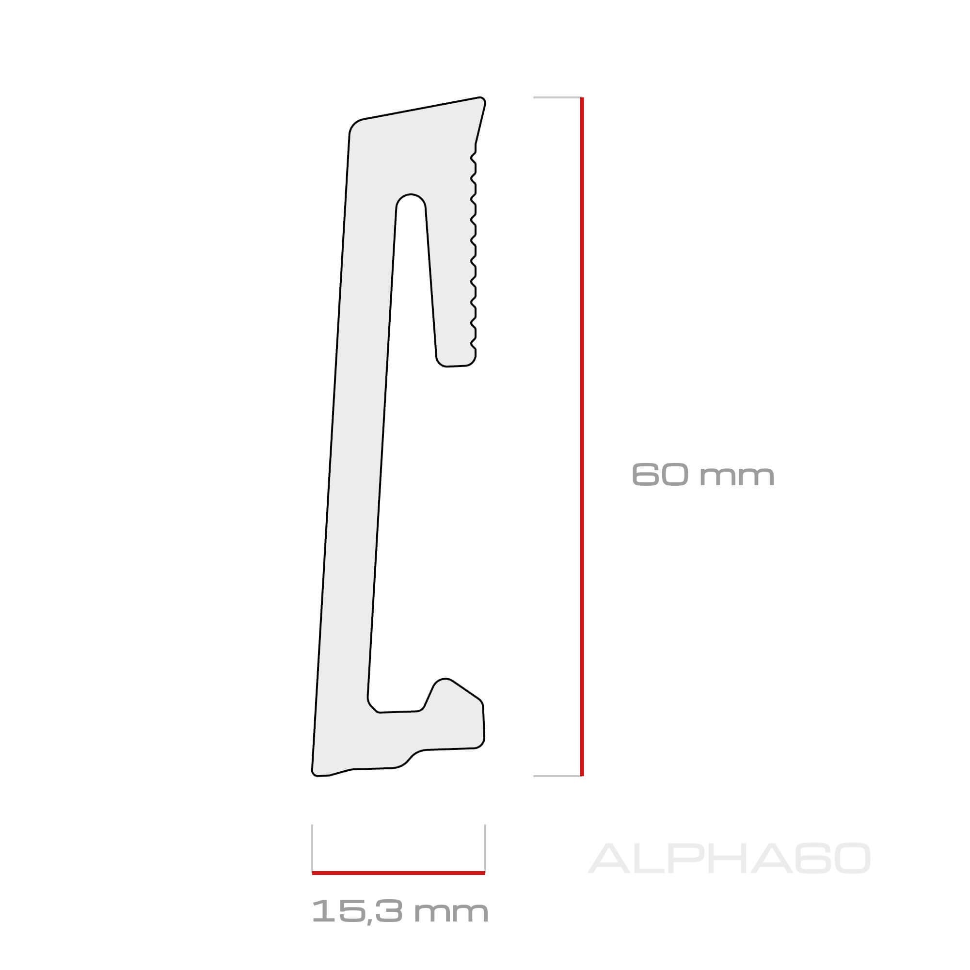 Listwa przypodłogowa Alpha folia 60 mm 2,2 m Unique Oak - 2