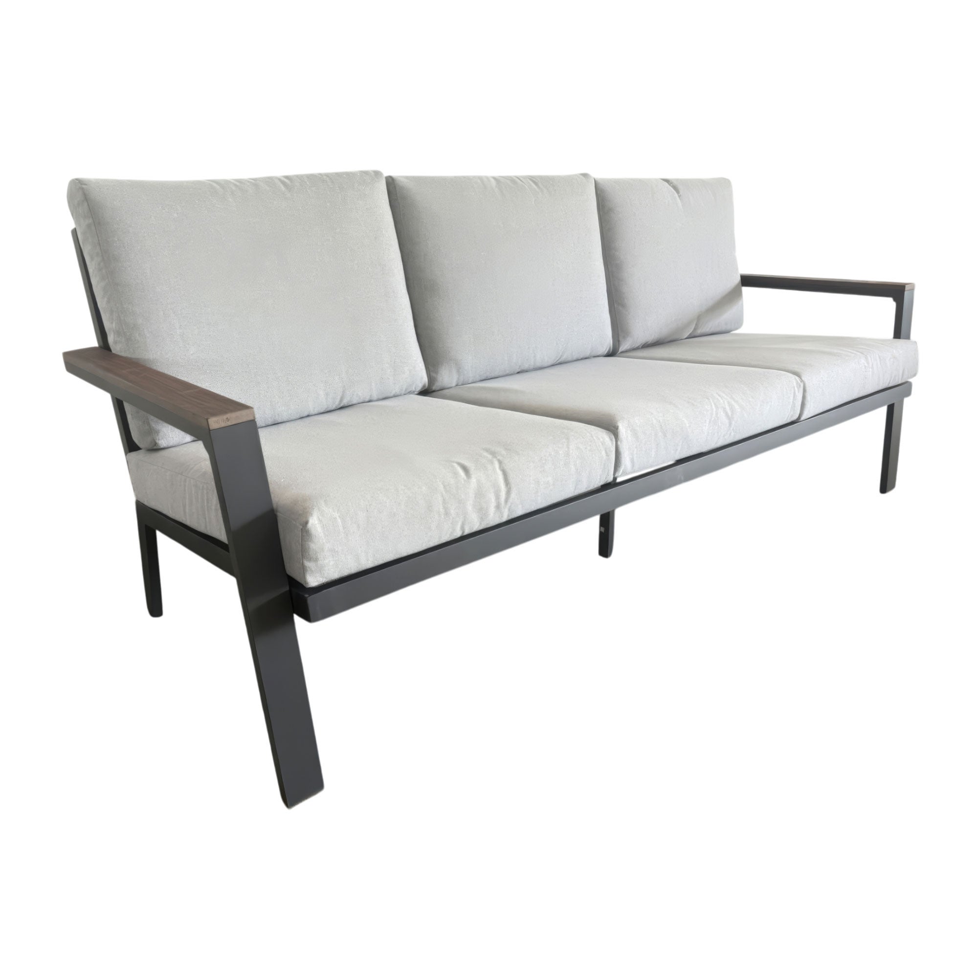 Salon bas de jardin en Aluminium Gris 5 personnes - 3