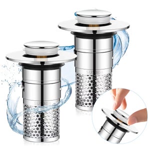 Bonde De Lavabo Universelle 40 Mm - Hauteur Réglable - Pour Évier Cuisine, Salle De Bain, Lavabo - Facile à Installer