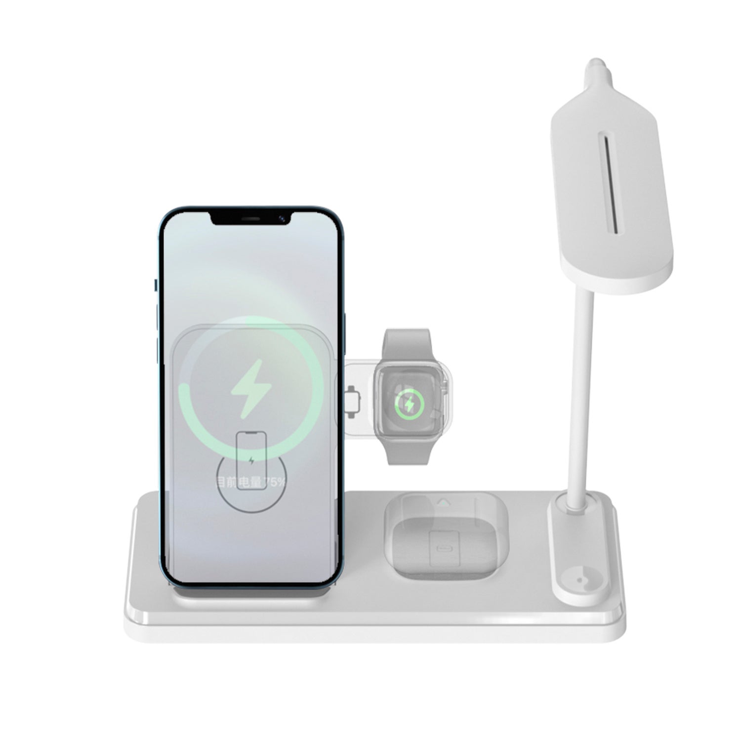 Ricevitore wireless a caricabatterie e dock per cellulari e