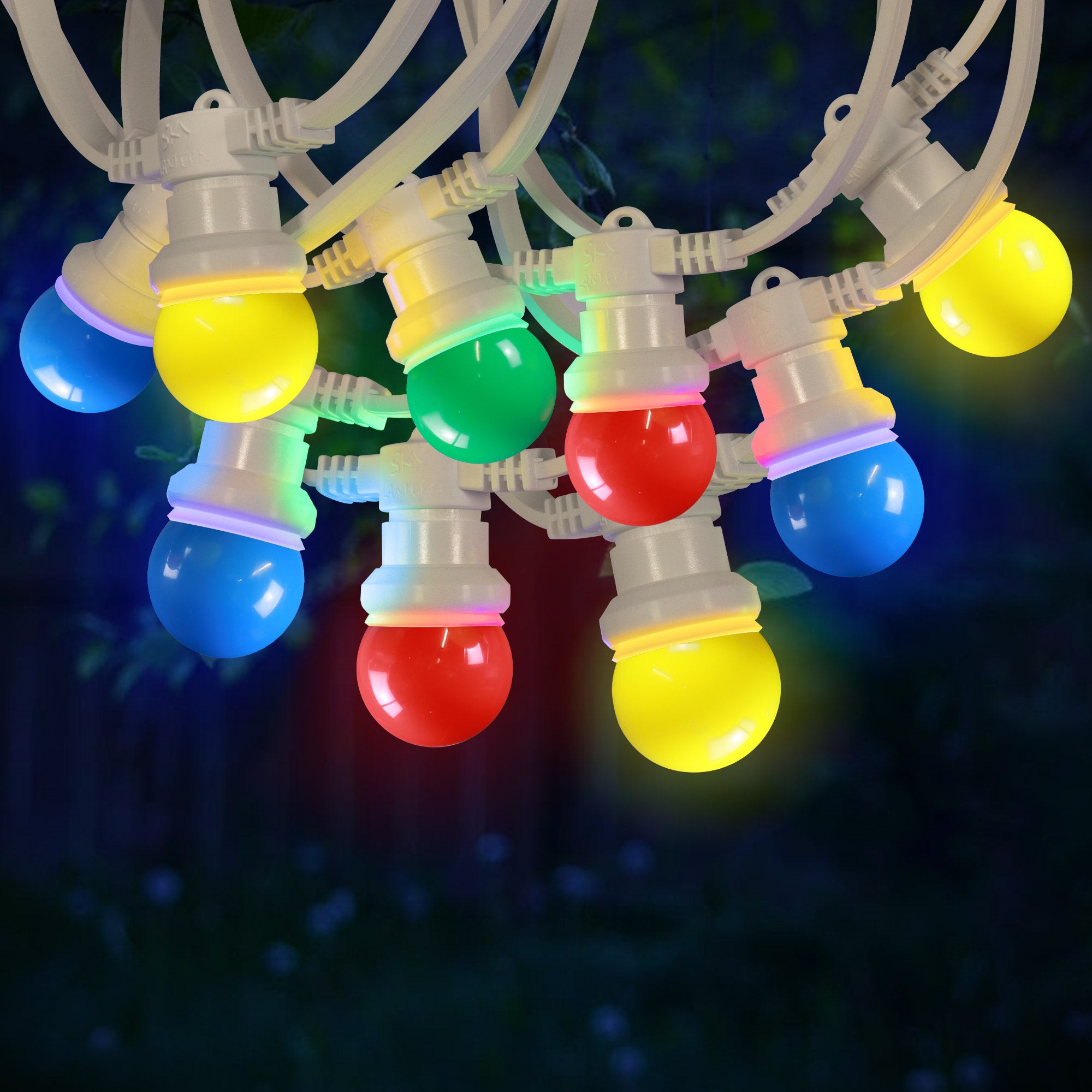 Guirlande Guinguette 10M 10 Bulbes Multicolores - Éclairage Extérieur IP65 - Décoration Terrasse Jardin Fête