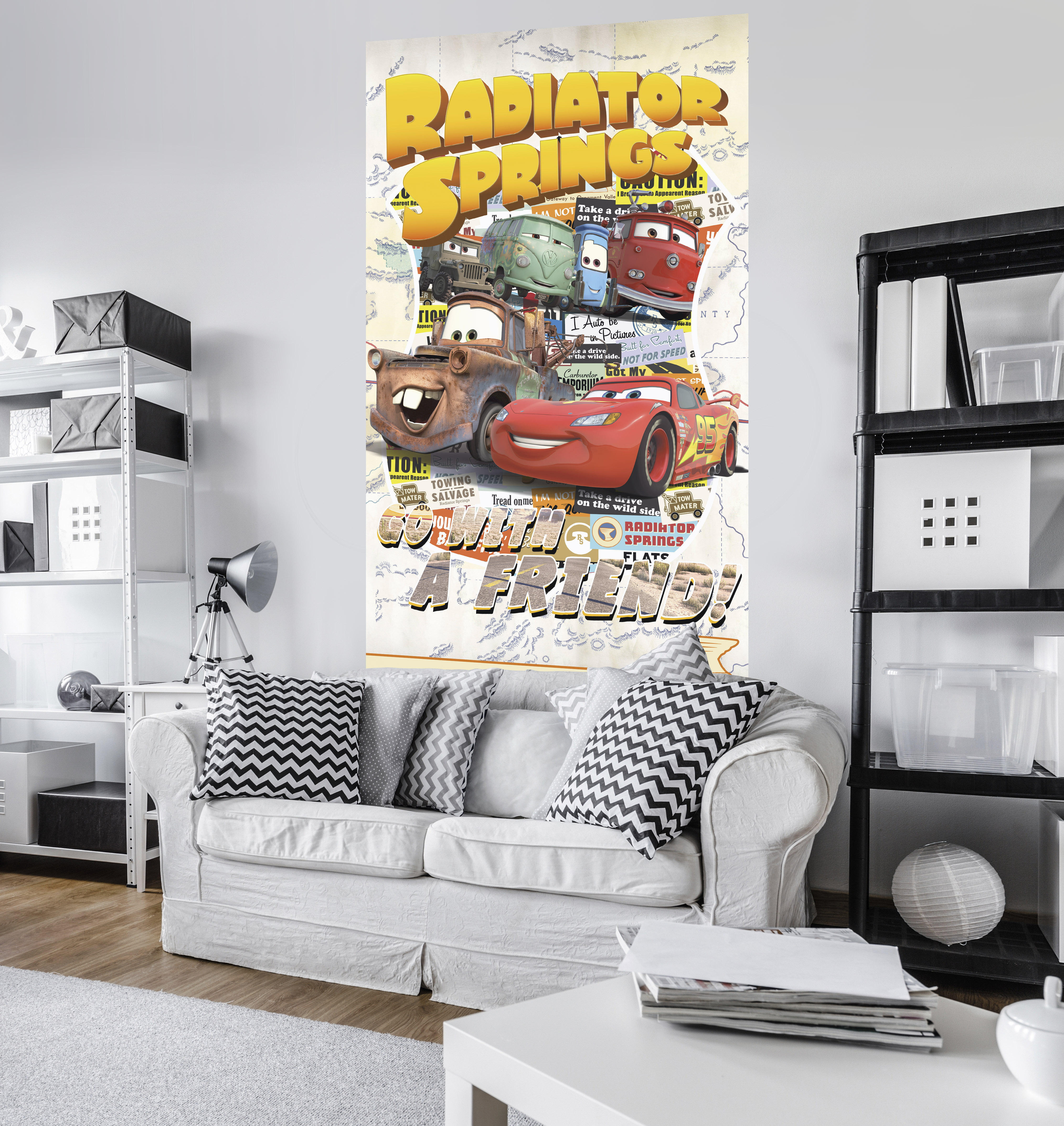 Papel pintado no tejido panorámico de komar - disney cars take the open road - talla: 120 x 200 cm