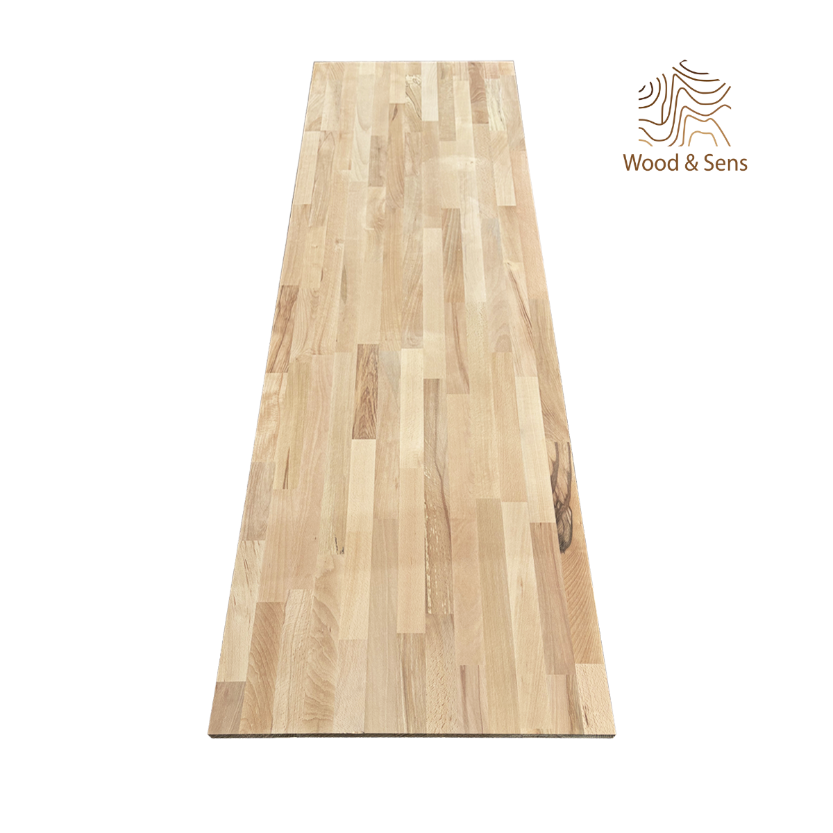 Tablette Hêtre Massif Lamellé Collé Abouté, L.250 cm x l.60 cm, Ep.18 mm - 3