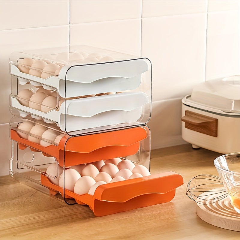 NICOLA Ensemble de boîtes de rangement pour œufs 1 pièce, style double tiroir, lavable à la main, parfait pour stocker et organiser les blancs d'œufs - 4
