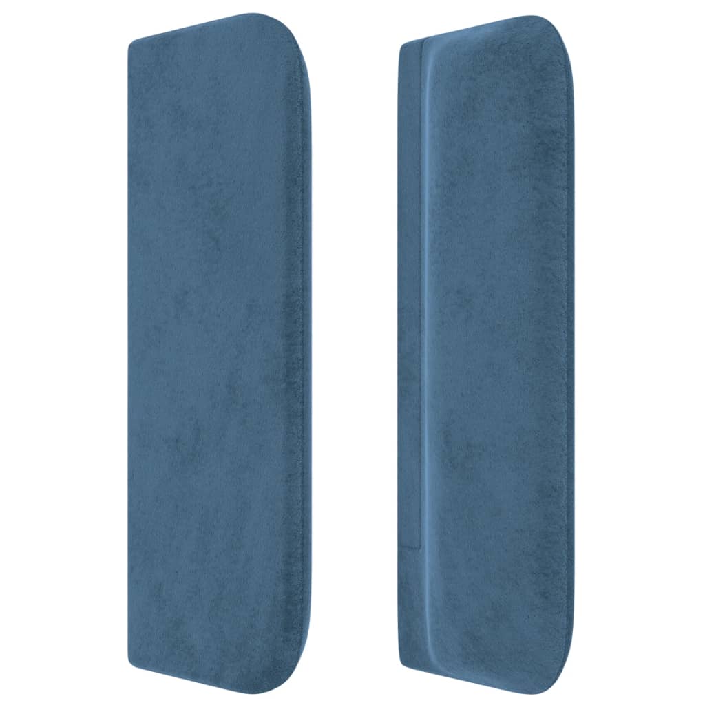 Maison Exclusive - Tête de lit avec oreilles Bleu foncé 183x16x78/88 cm Velours - 4