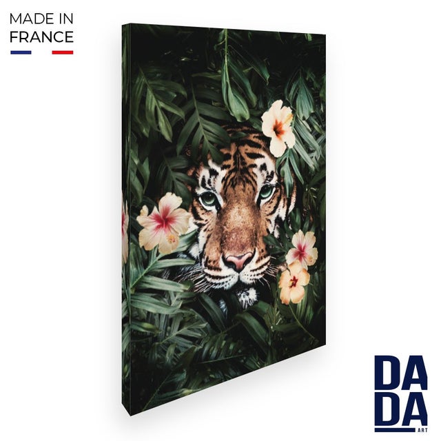 Tableau Sur Toile TIGRE - Animal Sauvage - Dimensions 50 X 70 Cm - Neuf