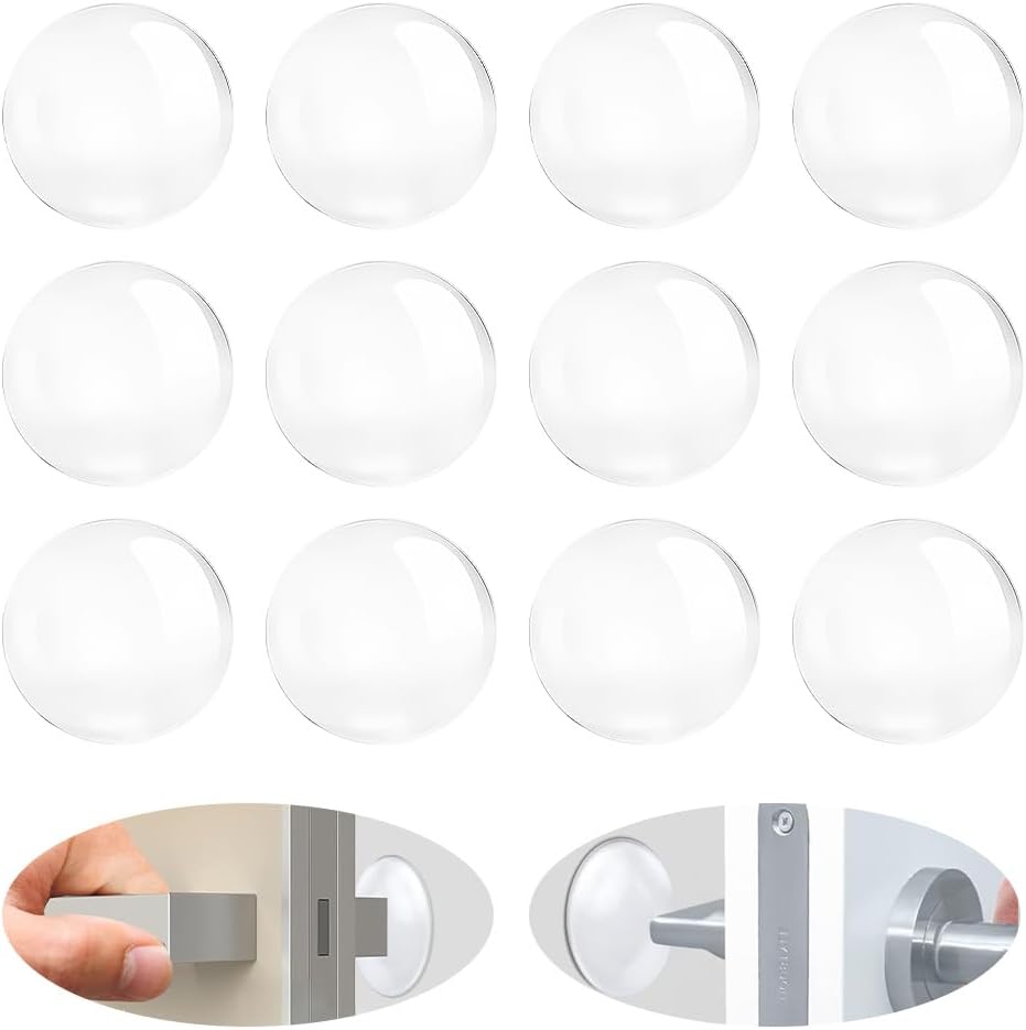 2 Fermaporta Da Parete Con Viti Nascoste - Protezione Per Maniglie Porta - Foto 2