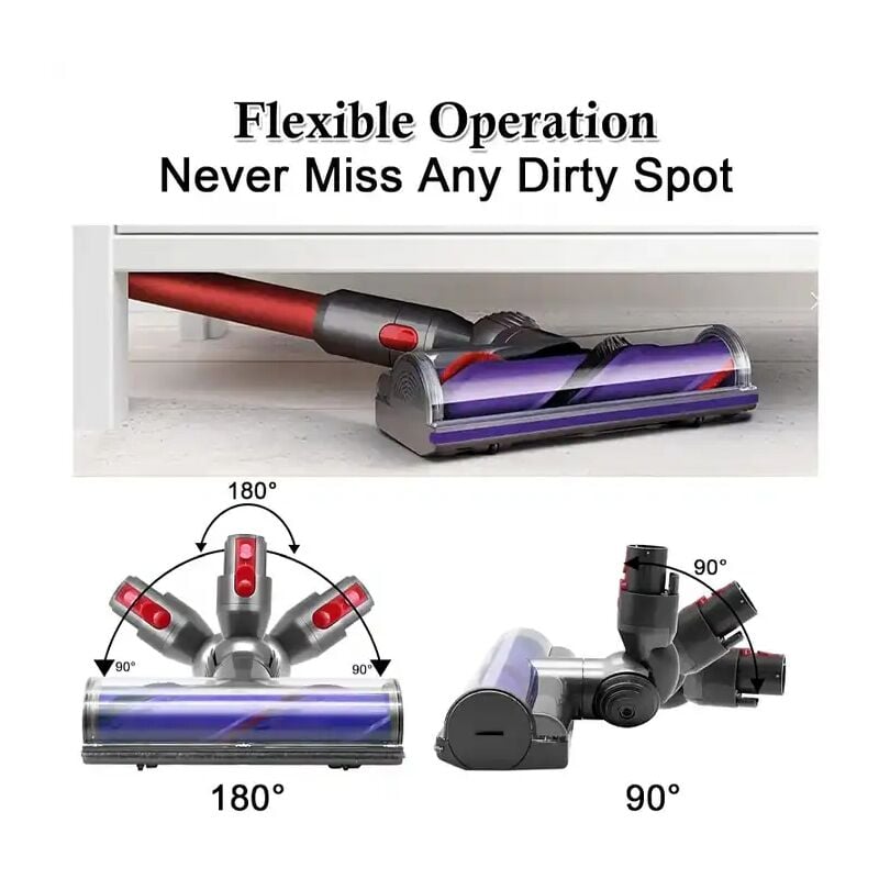 Ensemble brosse pour aspirateur, Compatible avec Dyson V7 V8 V10 V11 V15, pièce de rechange, tête électrique pour tapis bois dur SV10 SV11 SV12 SV14 - 2