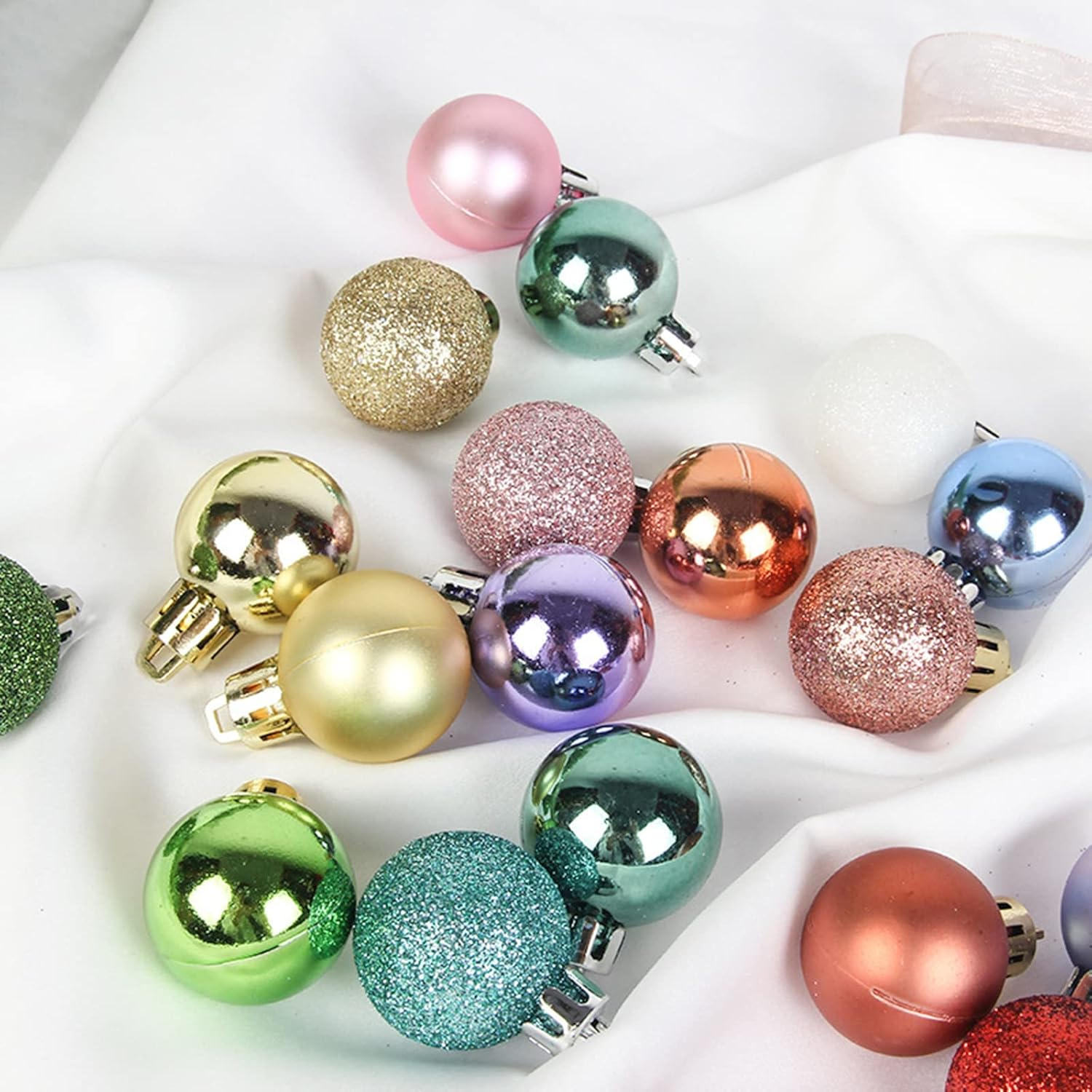 Conjunto de 49 enfeites para árvores de Natal, Conjunto de bolas de Natal, Pingentes para árvores de Natal, Presente de Natal, Decorações de Natal - 7