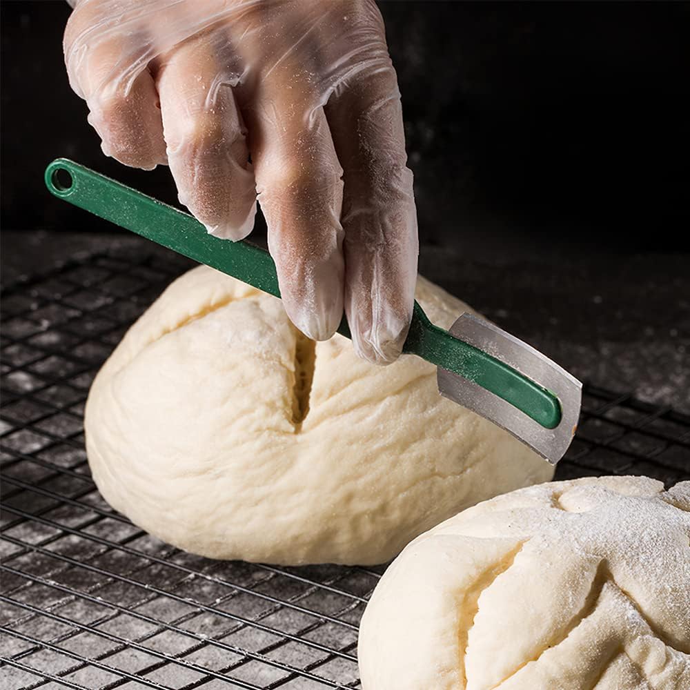 set di 4 lame per il pane, lame per il pane in acciaio al carbonio, lame per panettiere, lame per incidere il pane, lame per la cottura del pane in ac - 5