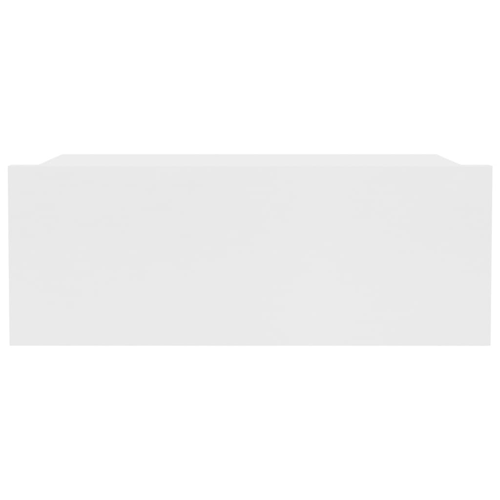 Comodini sospesi 2 pz Bianco 40x30x15 cm Truciolato - 3