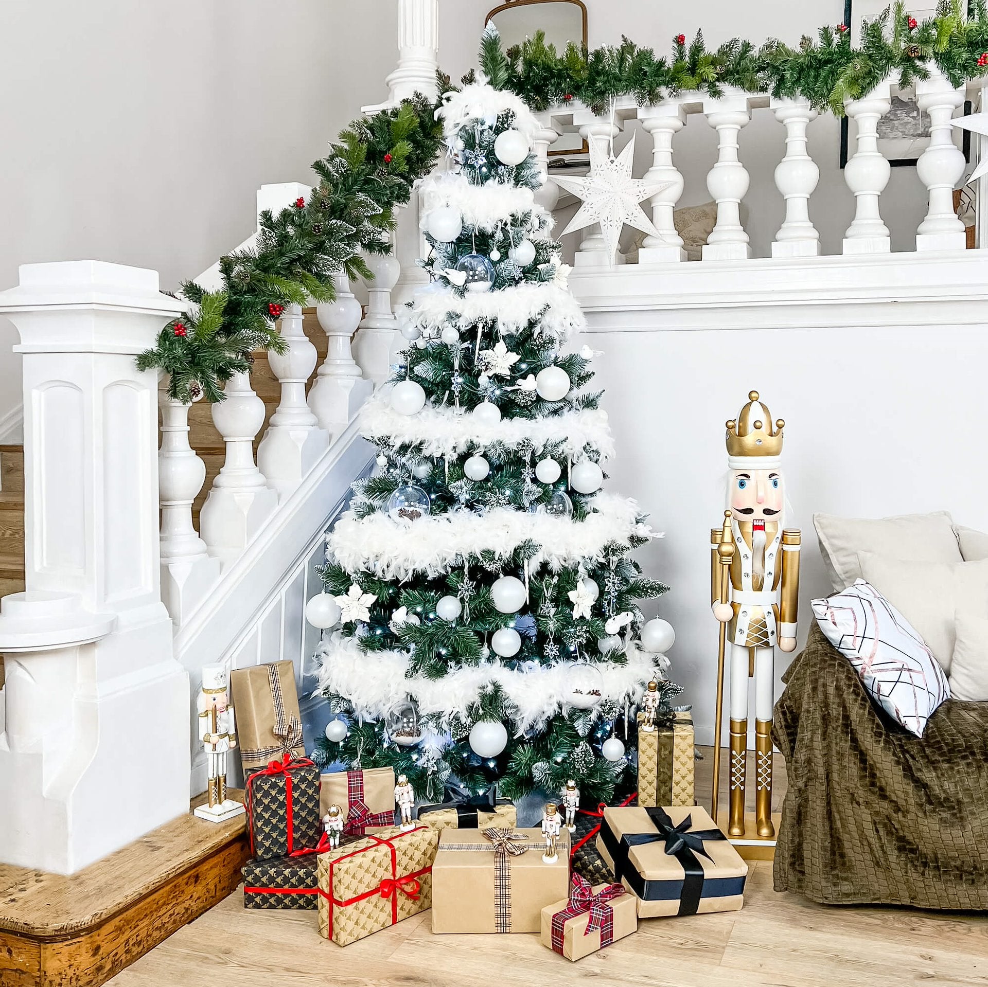 Arbre de Noël artificiel Springos, pin Diamant, 150 cm, PVC, effet ...