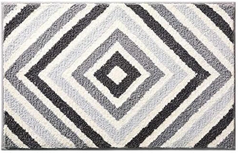 Mata łazienkowa antypoślizgowa, ultrachłonna i miękka, nadająca się do prania w pralce (szara, 50 x 80 cm)