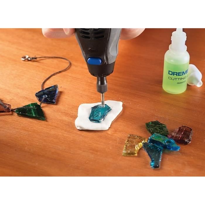 Dremel 662 Punta da trapano per vetro impregnata di diamante, accessorio per utensili rotativi con diametro di 3,2 mm per forare e tagliare il vetro - 5