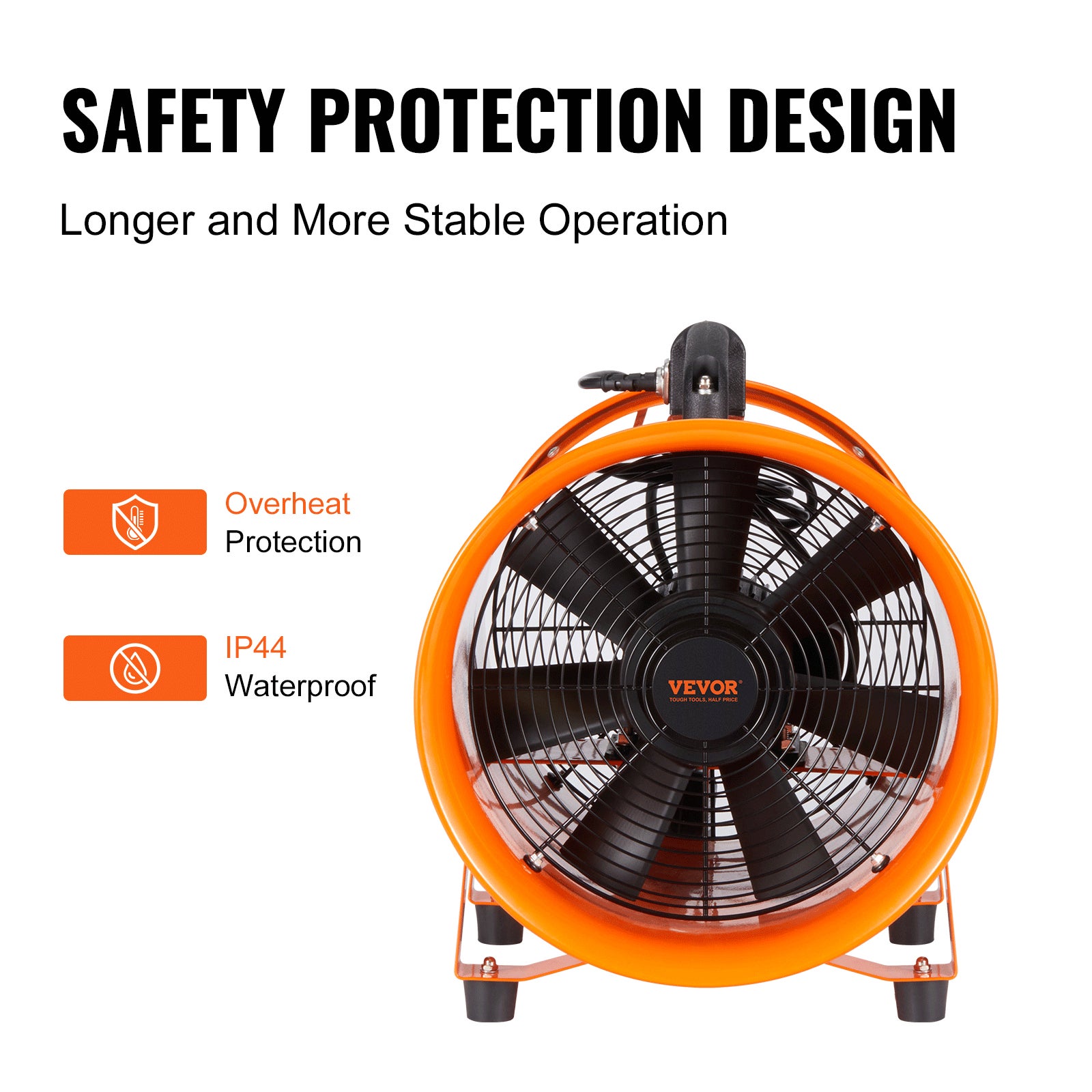 Ventilateur d'Extraction 900 W Extracteur d'Air Conduit Industriel 406,4 mm Tuyau Extraction 10 m Volume d'Air 8792 m3/h Ventilateur Évacuation VEVOR - 5
