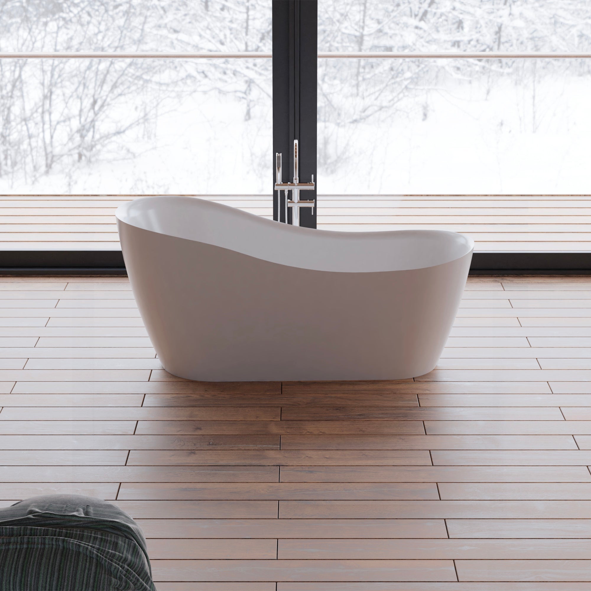 Baignoire Ilot Jazz 170 blanche 170 x78 x78 cm, by SPALINA - 9