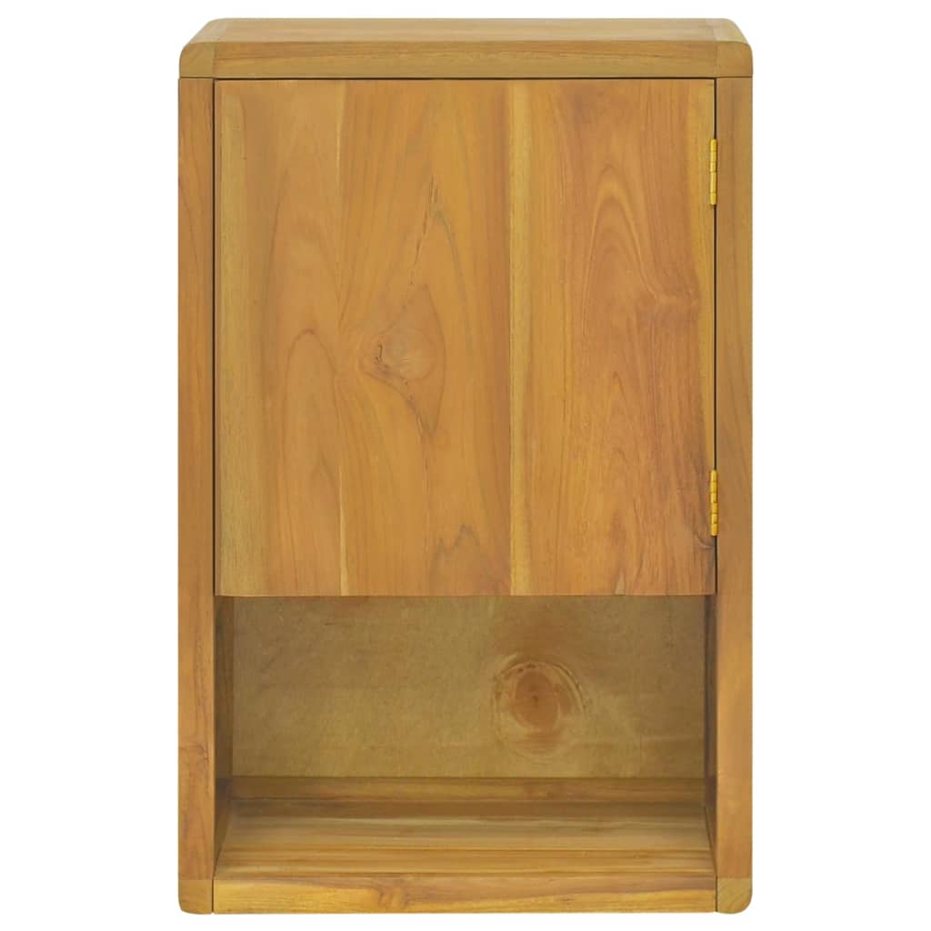 Mobile TV A Parete In Legno Massello Di Mango – 40x30x19 Cm, Scaffale Sospeso Con Ampio Cassetto Per Multimediali, DVD E Libri