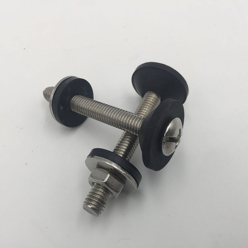 Vis Fixation Reservoir WC | LOT 2 | Fixation Cuvette WC | Acier Inox | Joint WC | Pour Cuvette Toilette - 4