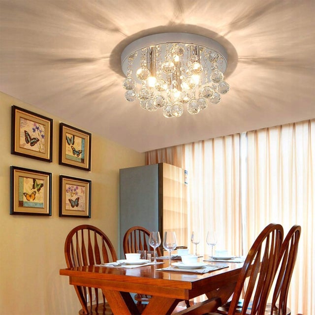 Lampa Sufitowa Wisząca Kryształowa Toolight 392179 Transparentny 30Cm