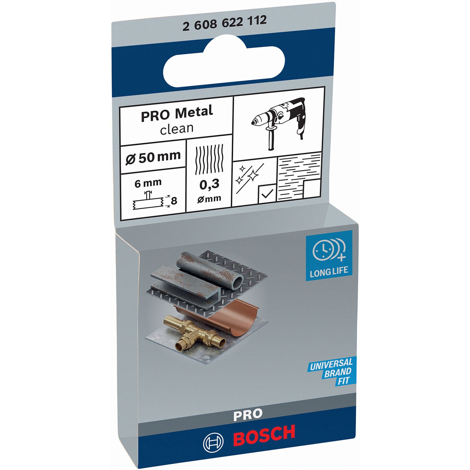 Bosch PRO Metal clean szczotka tarczowa 50 x 0,30 mm trzpień prosty - 2608622112 - 4