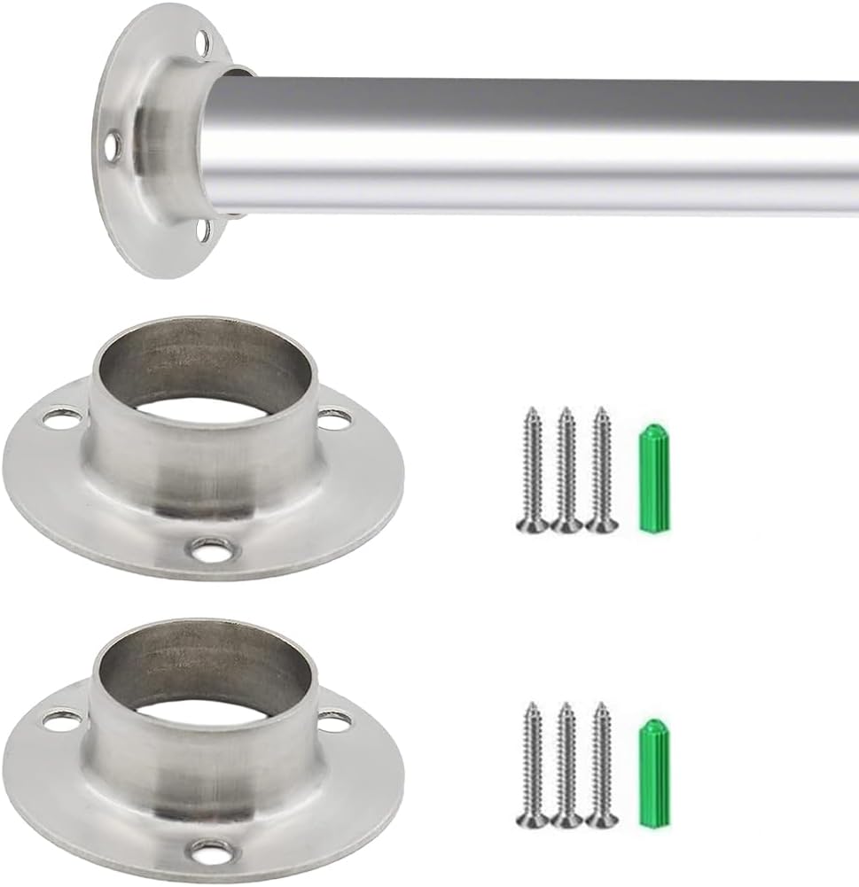 Dokpav 2 Pièces Support de Tringle à Rideau, 32 mm Acier Inoxydable en Dokpav 2 Pièces Support de Tringle à Rideau, 32 mm Acier Inoxydable en