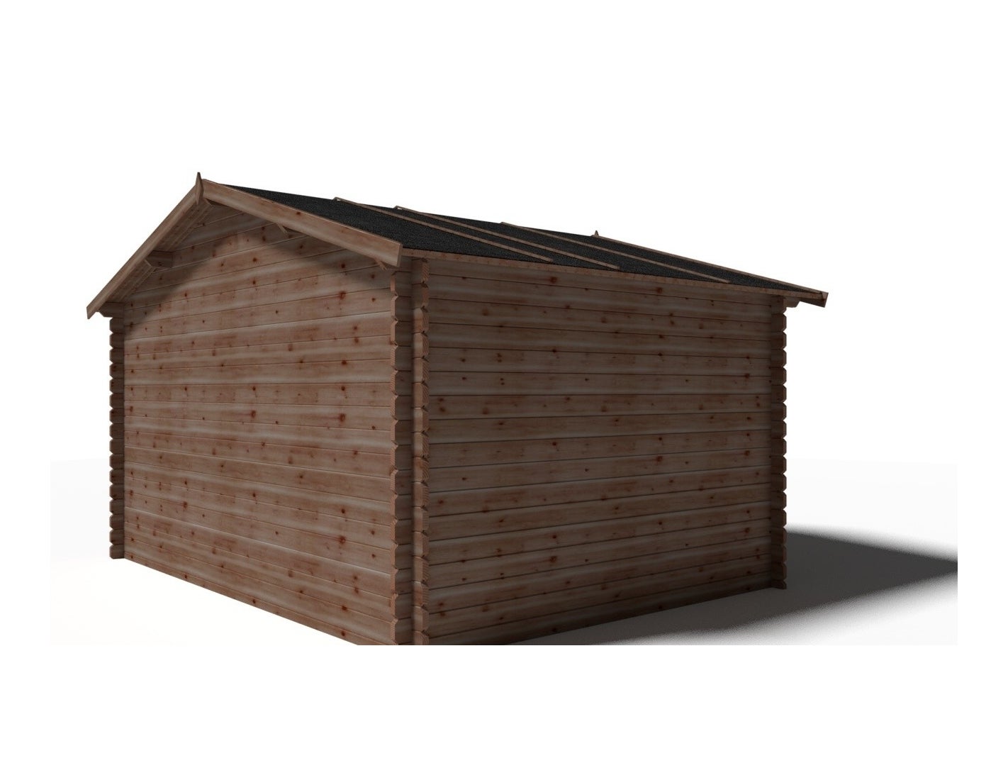 Abri de jardin en bois - 11.7m2 - 3.9x3m - Traité - Ep. 34mm - Couleur: marron - DOM562 - ALTANKA - 8