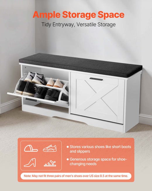 HOMCOM Meuble chaussure entrée, armoire à chaussures meuble d'entrée et couloir - 2 portes abattantes 2 compartiments | France HOMCOM Meuble chaussure entrée, armoire à chaussures meuble d'entrée et couloir - 2 portes abattantes 2 compartiments | France