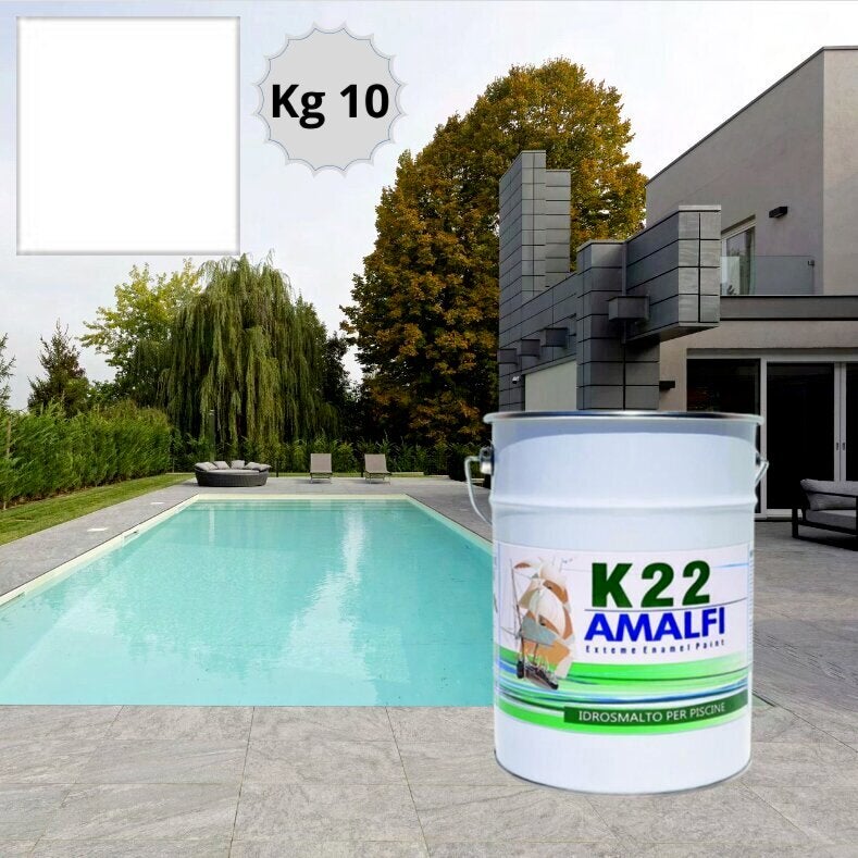 Jumbo Swimming Paint K22 Smalto per Piscine Base Acqua Vernice Waterpool Kg 10 (100 M²) Bianco - 4
