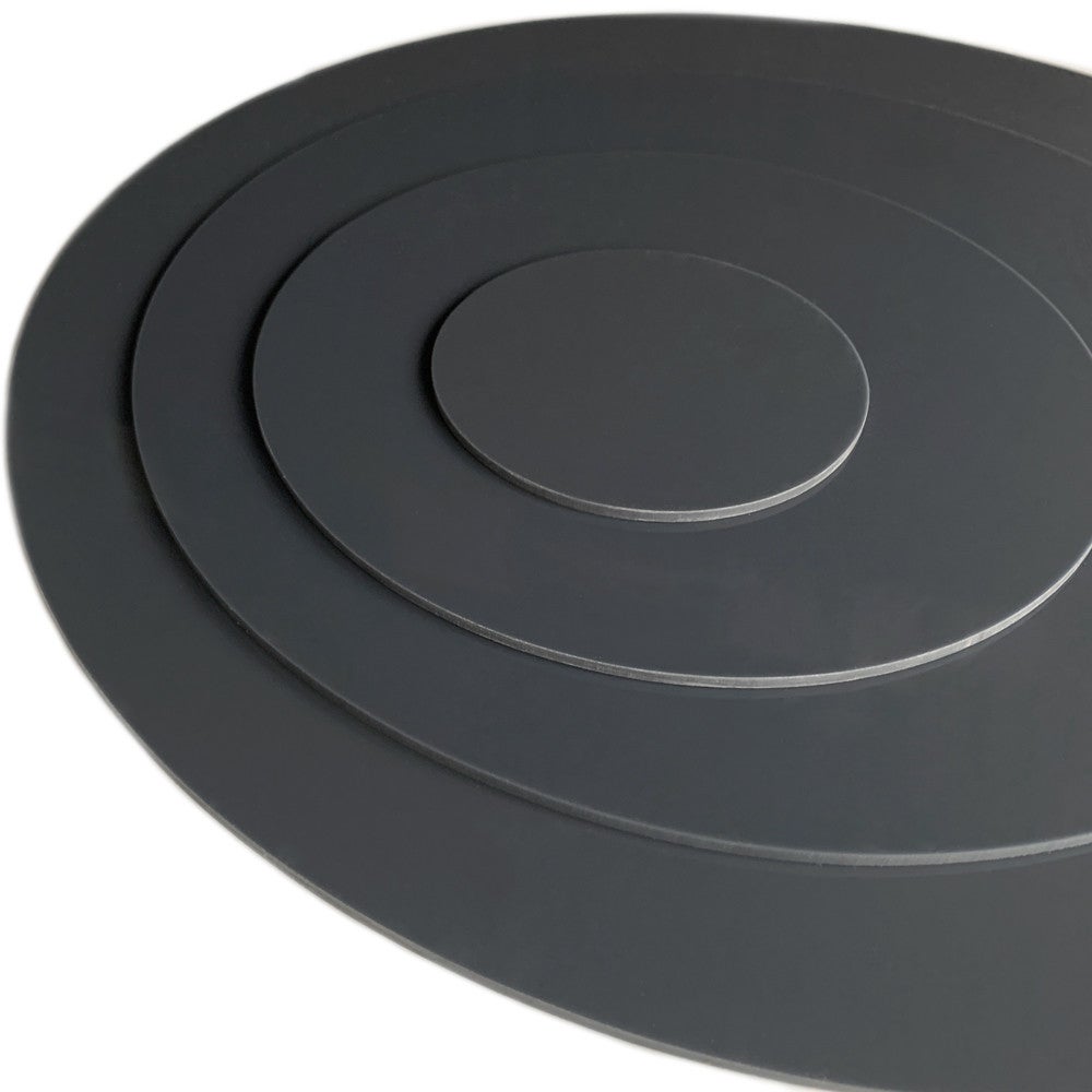 Rond verre acrylique gris 3 mm - Diamètre 50 cm (500 mm) - Disque verre synthétique - Plaque PMMA XT - 2