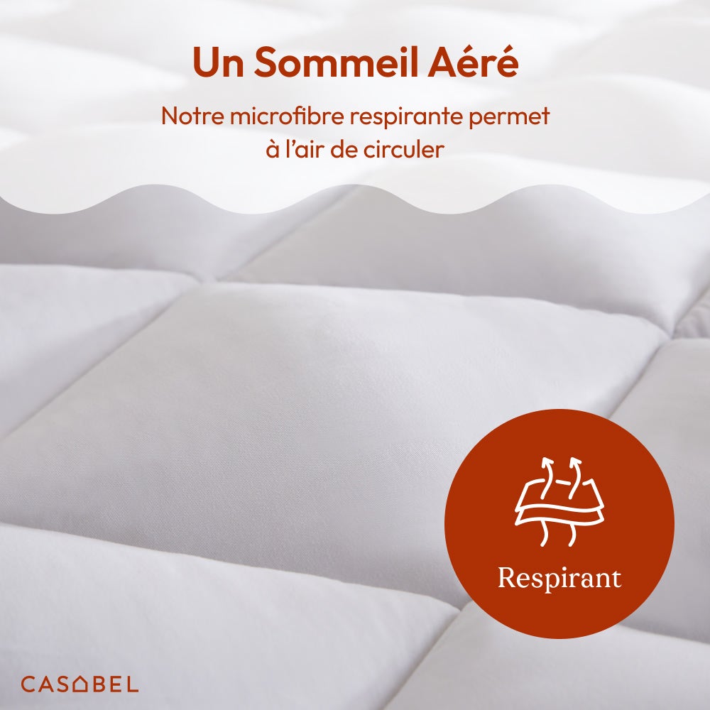 CASABEL Surmatelas Douceur 140 x 200 cm en Microfibre - 5