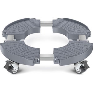 IDZO Supporto Per Piante Con Ruote, Portata 200 Kg, Regolabile 38-53 Cm, Con Ruote Bloccabili, Blu