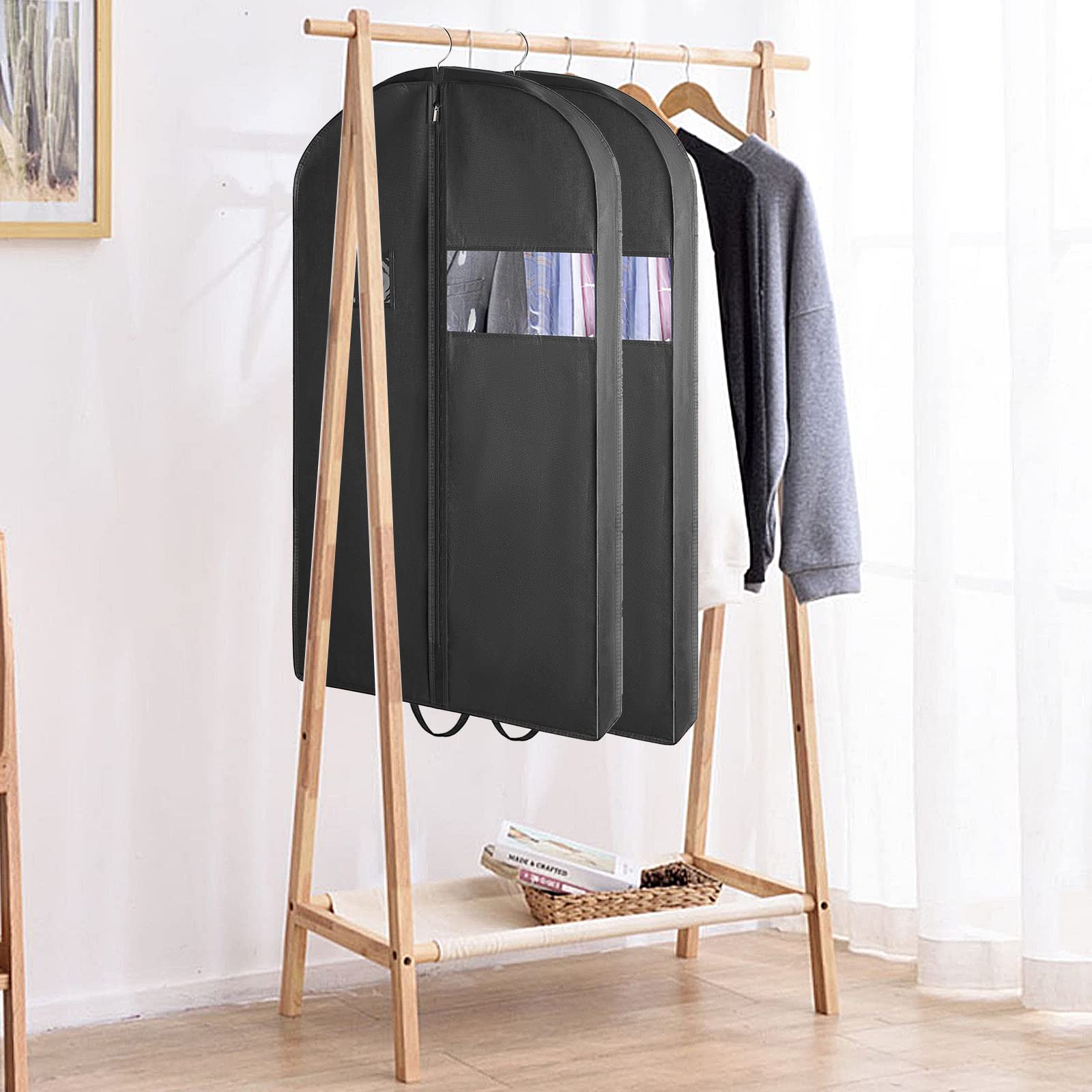 Housse à vêtements, housse de costume pour voyage, rangement, housse à vêtements, housses à vêtements respirantes pour vestes, robes de soirée - 6