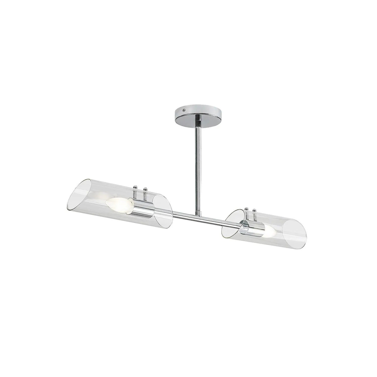 Lampa sufitowa TEODORO chromowana 2xE14x12W szkło wym:32x73x12cm IP44 Rabalux