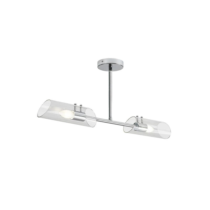 Lampa sufitowa TEODORO chromowana 2xE14x12W szkło wym:32x73x12cm IP44 Rabalux