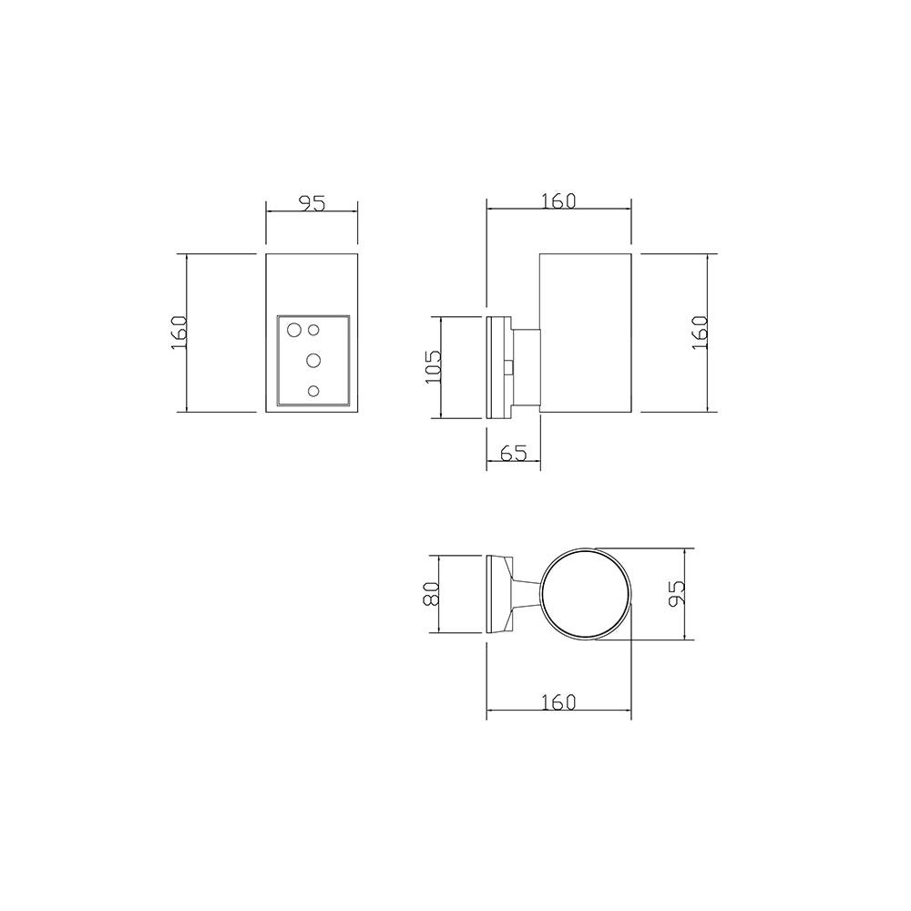 Lampada Impermeabile Lampada da Parete per Esterni Stile Trekking Lampadina E27 60 W Metallo Bianco K CRI - 8