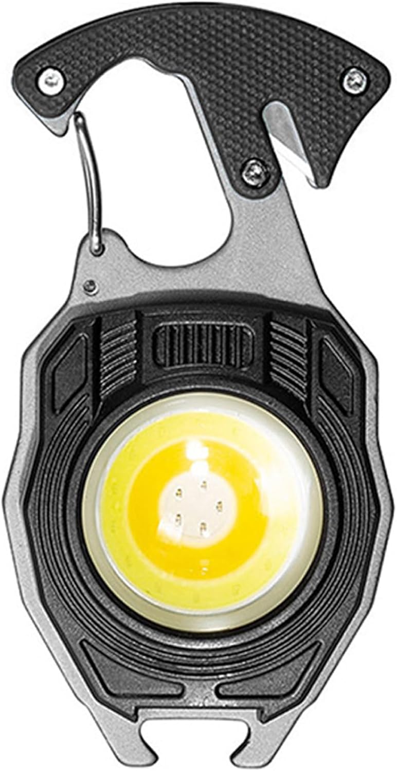 Mini latarka brelok COB 400 mAh, przenośna, aluminiowa, wskaźnik mocy, obsługa Type-C, latarka, czarna