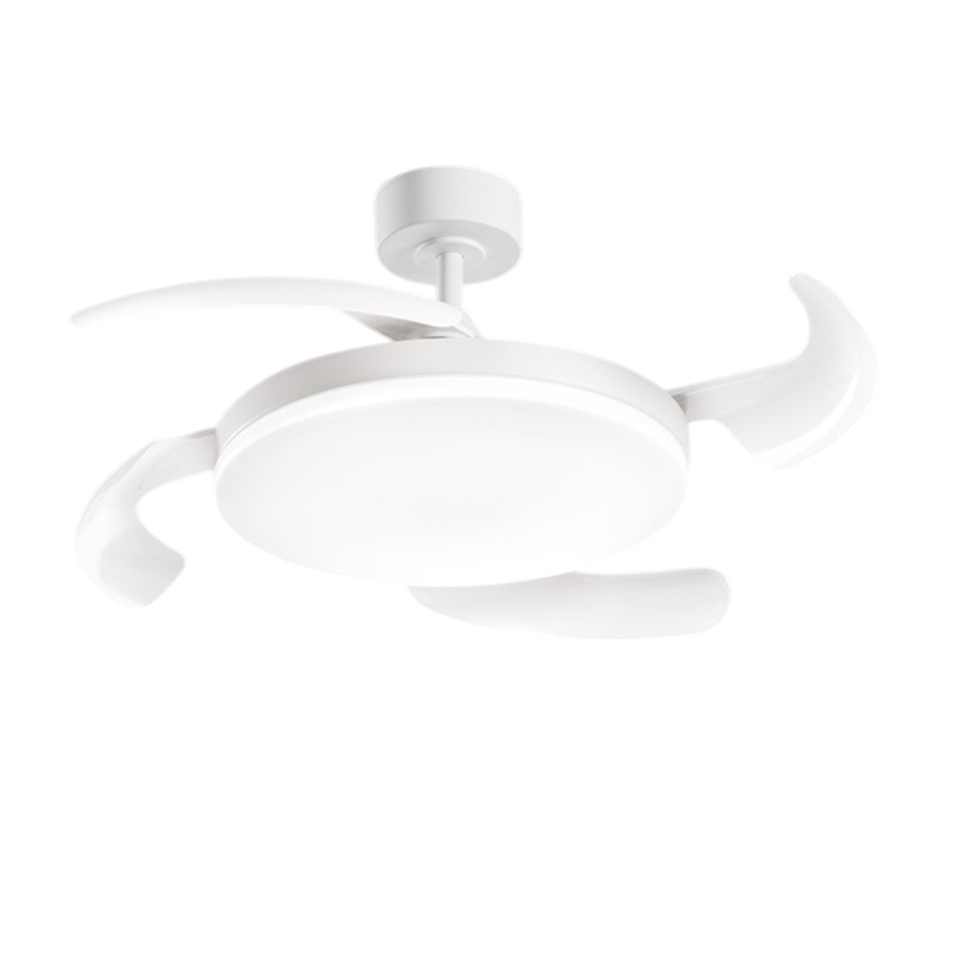ANETO Ventilateur de plafond blanc avec lumière - Moteur DC - 132 cm | Ventilateur Plafond