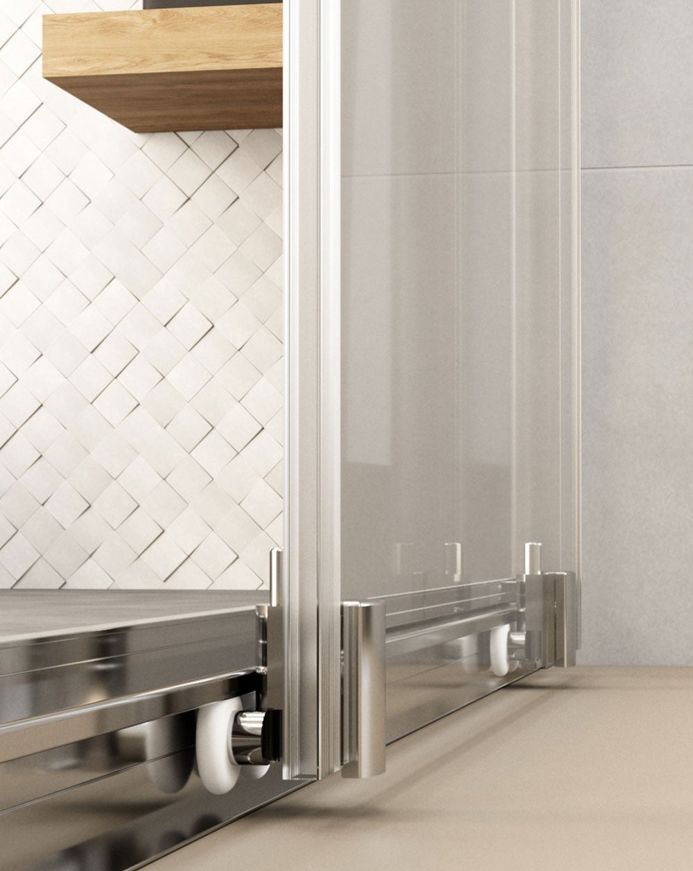 Box doccia angolare scorrevole 2 porte 2 fisse | Vetro anticalcare trasparente da 5 mm | Profilo cromato 140 cm (adattabile 136,5-138,5 cm) x 90 cm - 4