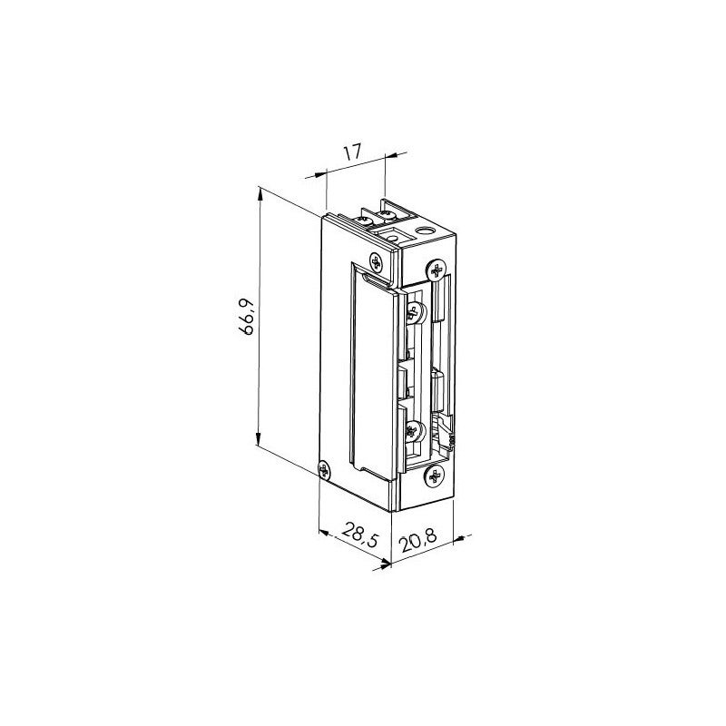 Gâche électrique Verticale JPM 10021B-01-1A 12V à établissement à Contact – Neuf