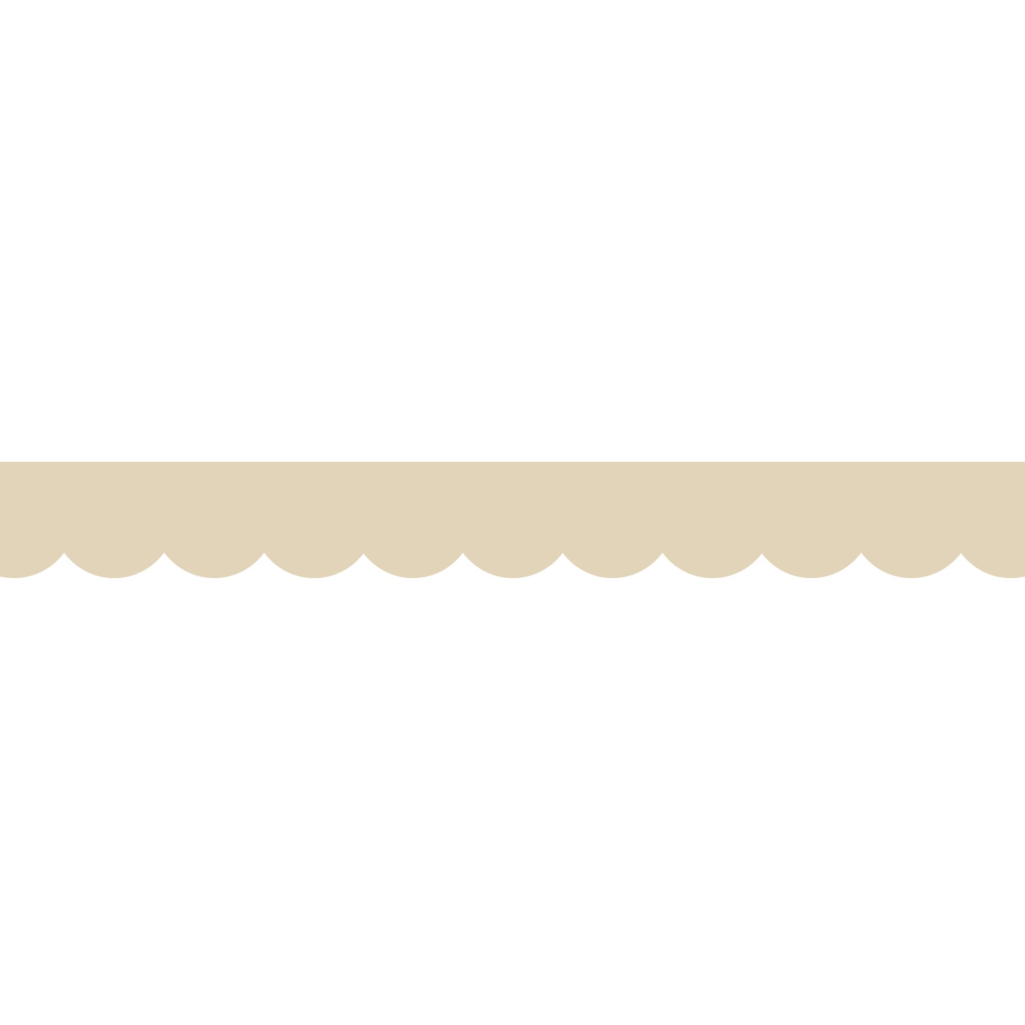 Friso decorativo adhesivo, festoneado beige, festoneado, 9 cm x 300 cm - 2