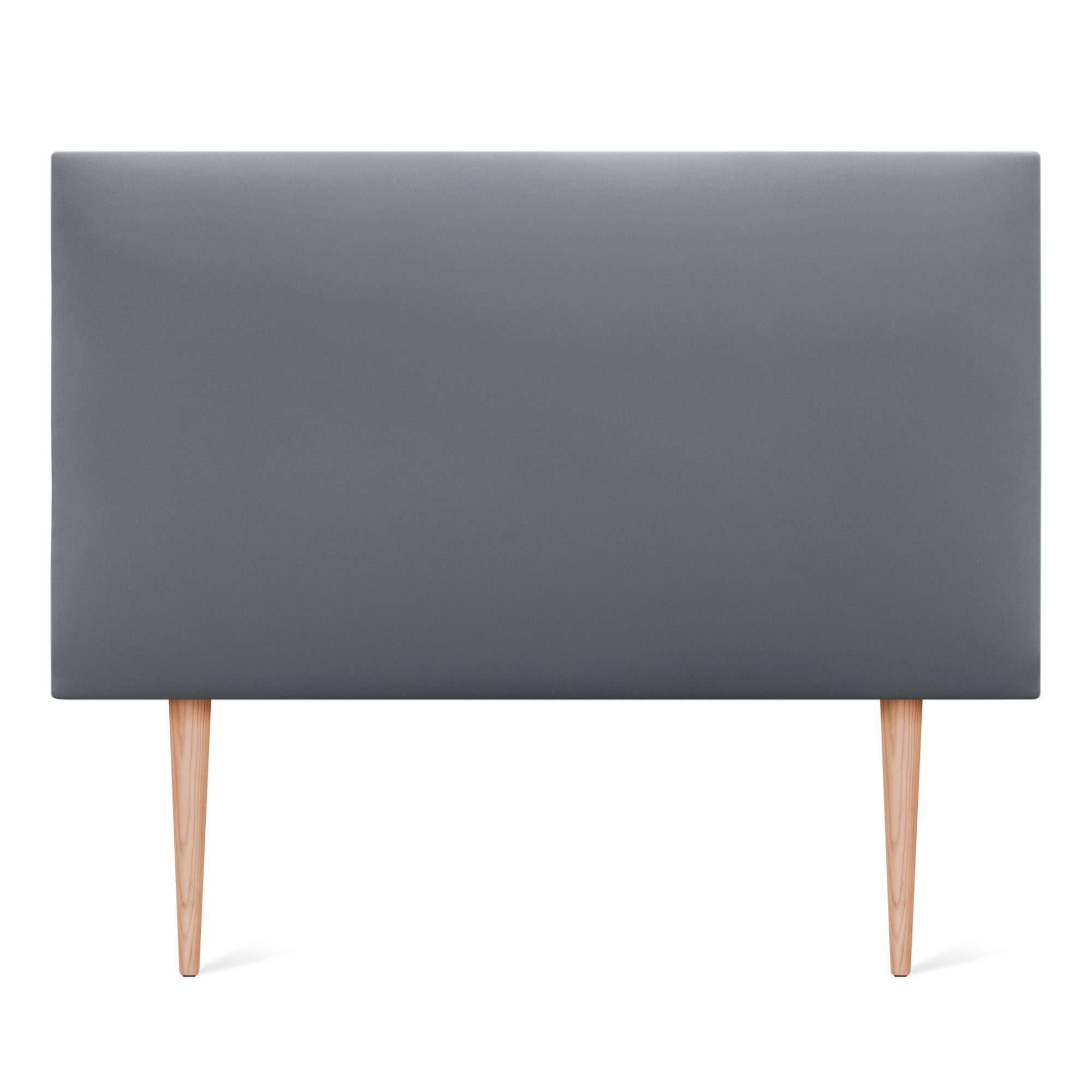 DHOME Cabecero de Polipiel Liso y con Patas cabeceros Cabezal tapizado Cama (Polipiel Gris, 105cm (Camas 80/90/105)) - 3