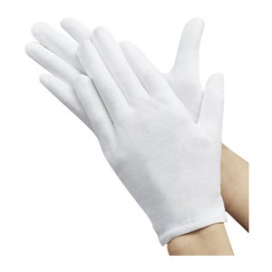 12 paia di guanti bianchi in cotone per eczema e mani secche - Guanti per l'ispezione dei gioielli, adatti alle donne (19 cm) | Leroy Merlin