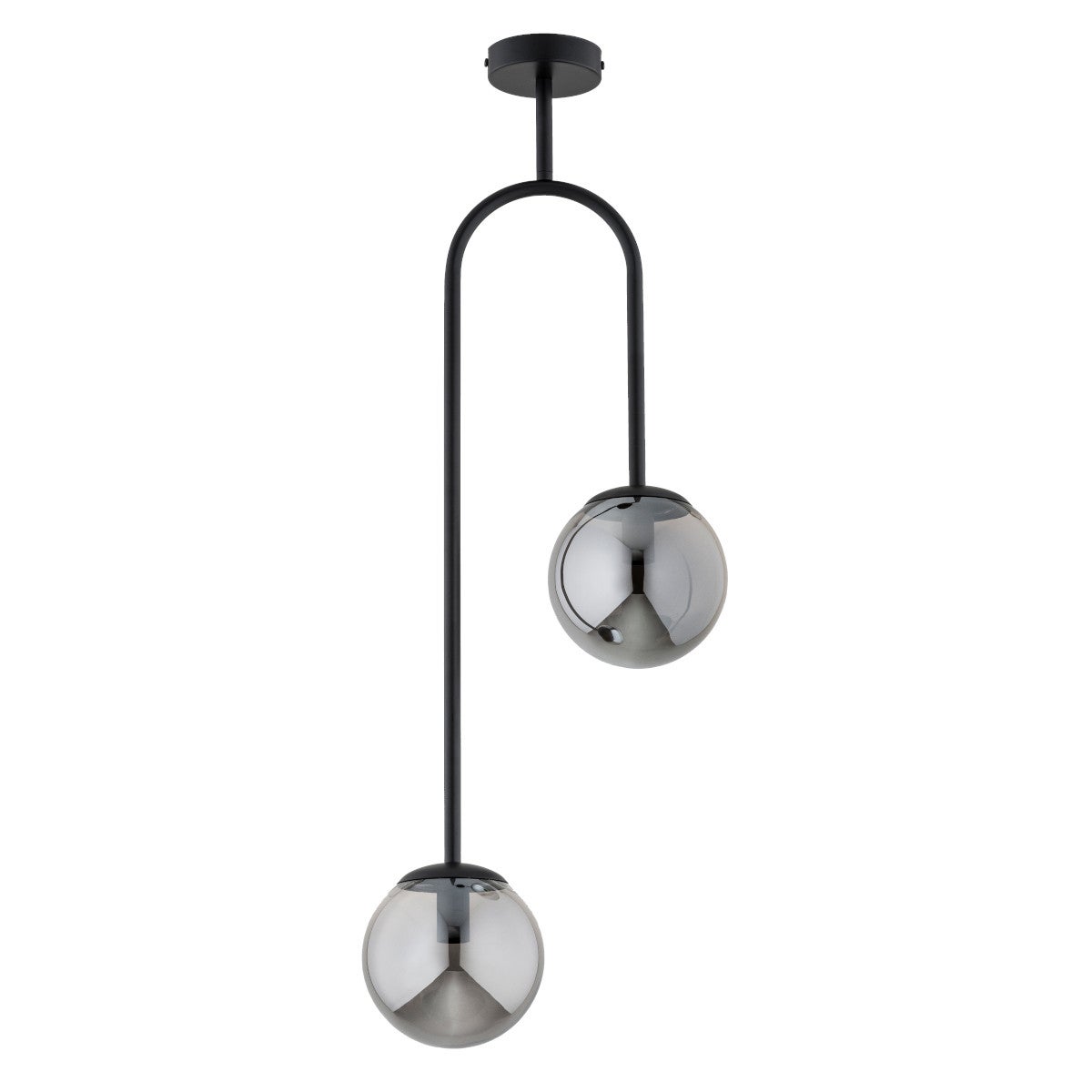 Lampa wisząca Vector czarna-dymiona 2xE14x10W nowoczesna wym: 75 x 33 x 15 cm metal Alfa
