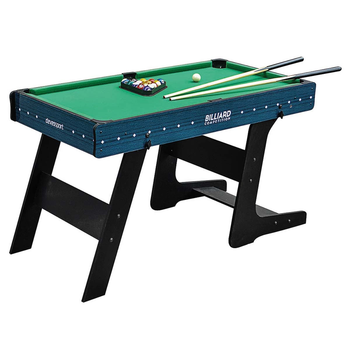 Devessport mesa de billar plegable milán 122x61x71,5cm