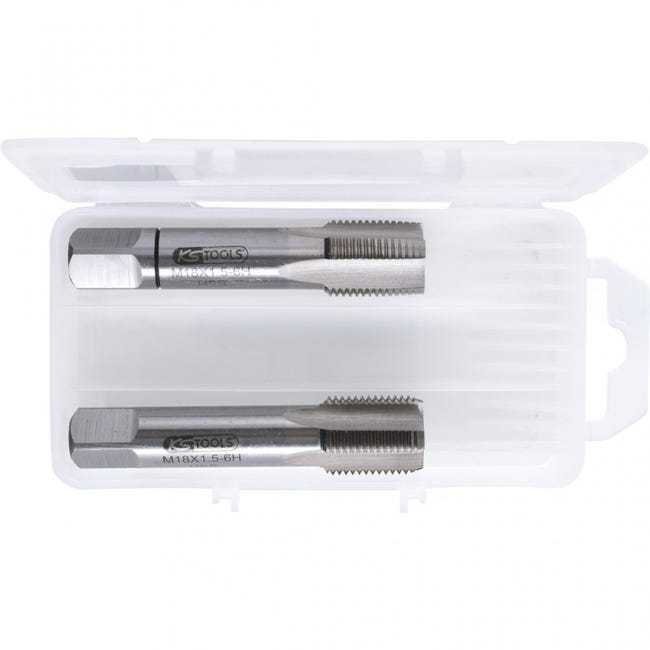 Jeu De Tarauds à Main KS Tools HSS MF18 — Pas 100 — Qualité Professionnelle Pour Atelier Ou Bricolage