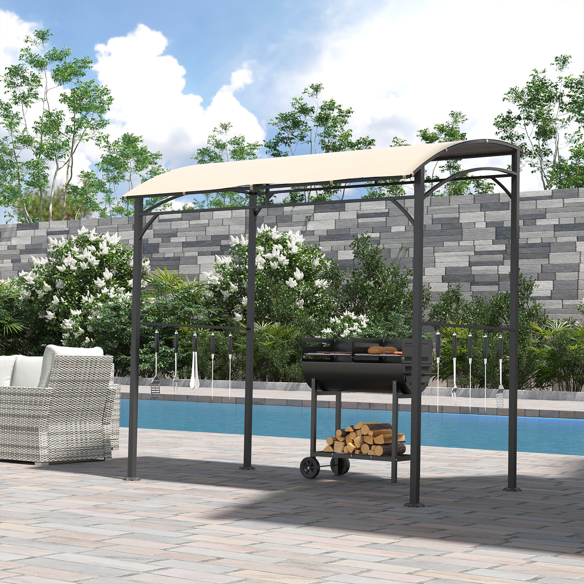 Abri pour Barbecue métal Outsunny - 2