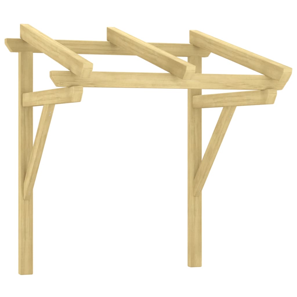 Toldo de porta 100x100x80 cm pinho maciço impregnado vidaXL - 2
