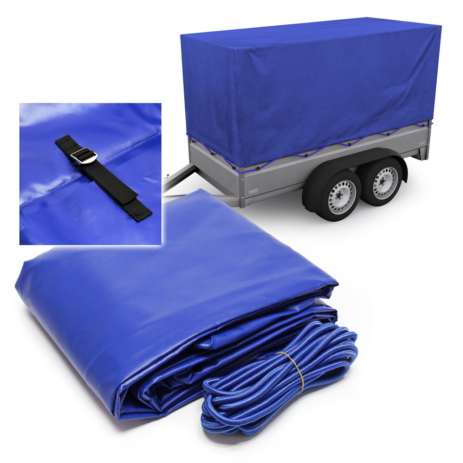 Lona Impermeable Alta Para Remolque Stema 750 DBL Y Similares - 600D + PVC, Medida 210x114x90 Cm